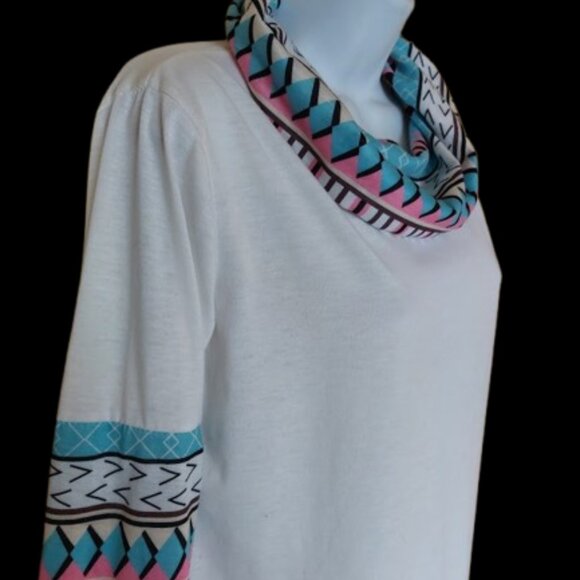 Long Sleeve Top with Cowl Neck Size Large - Picture 2 of 3